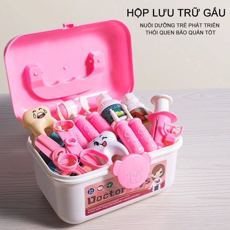 Bộ 60 Món Đồ Chơi Bác Sĩ Cho Bé Gái Hộp Y Tế Mô Phỏng Đồ Chơi Bác Sĩ Y Tá Cứu Thương Nhập Vai Đồ Chơi Trẻ Em
