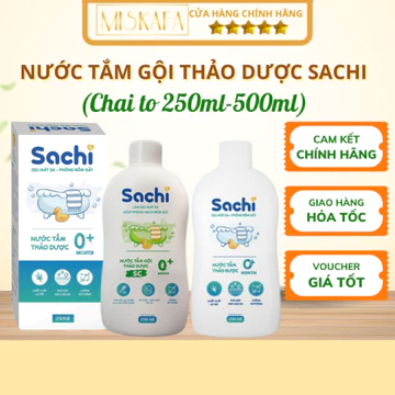 Nước Tắm Gội Thảo Dược SACHI cho Bé, Nước tắm cho bé, Sữa tắm cho bé (250ml),Giúp làm sạch nhẹ nhàng
