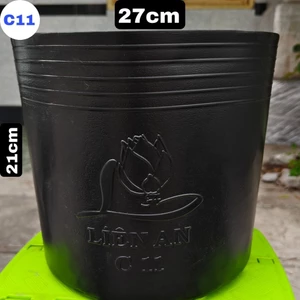 Chậu nhựa đen Liên An trồng cây C11 ( 27×21 ) chất liệu HPDE hàng cao cấp xuất khẩu
