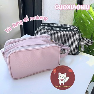 [GUOXIAONIU] Túi Đựng Đồ Makeup Guoxiaoniu Nhiều Ngăn Tiện Lợi Đi Du Lịch