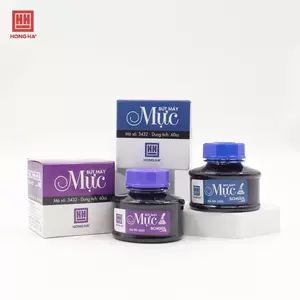 Mực Viết Máy Hồng Hà 60ml [Mực Chuẩn] - Nhanh Khô, Không Lắng Cặn, Phù Hợp Học Sinh & Luyện Chữ Đẹp