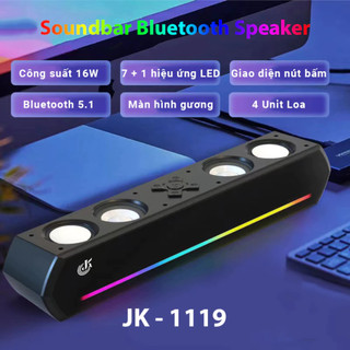 Loa Bluetooth JK-1119 Gaming RGB 7+1 Âm Thanh Bass Cực Hay Nhỏ Gọn Pin Trâu Để Bàn Chơi Game Cực Đẹp