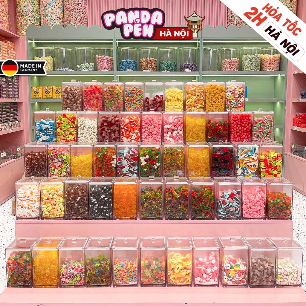 [MUA 6 LOẠI GIẢM 10%] 50GR Kẹo Dẻo Trái Cây Trolli Đức Kẹo Dẻo Không Chảy Nước Panda Pẻn
