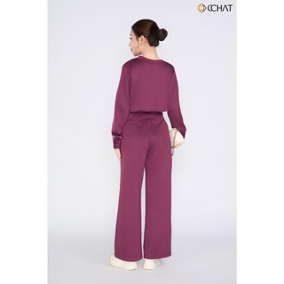 Set Đồ Nữ 𝐂𝐂𝐇𝐀𝐓 Dáng Suông Navy Aura Xẻ Đính Cúc Chất Liệu Mềm Mại 25BDI8007ST
