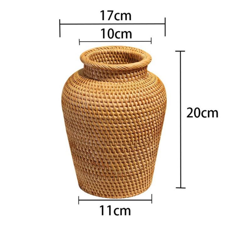 Lọ Hoa Bình Hoa Trang Trí Mây Tre Đan Mộc An