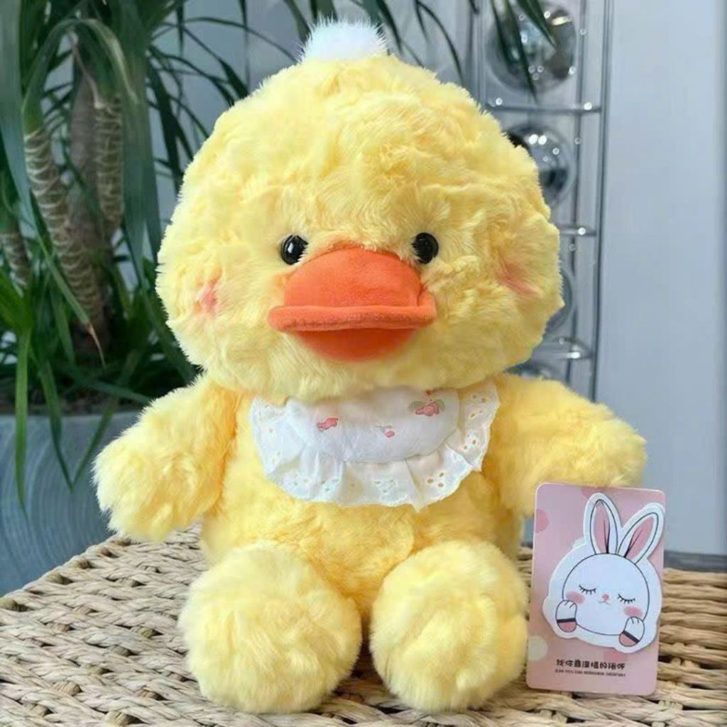 Gấu Bông Các Con Vật Mini Lông Xù Đeo Yếm Hoa Dễ Thương, Thú Nhồi Bông Động Vật 25CM Mềm Mại Quà Tặng Cho Bé, Decor