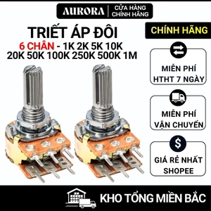 Triết Áp Đôi 6 Chân, Chiết Áp WH148 1K 2K 5K 10K 20K 50K 100K 200K 500K 1M
