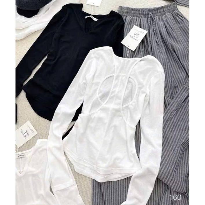 Set đồ nữ, đồ bộ nữ DONNA HCOM26773 áo dài tay cổ V mix quần suông bồng dáng thể thao trẻ trung