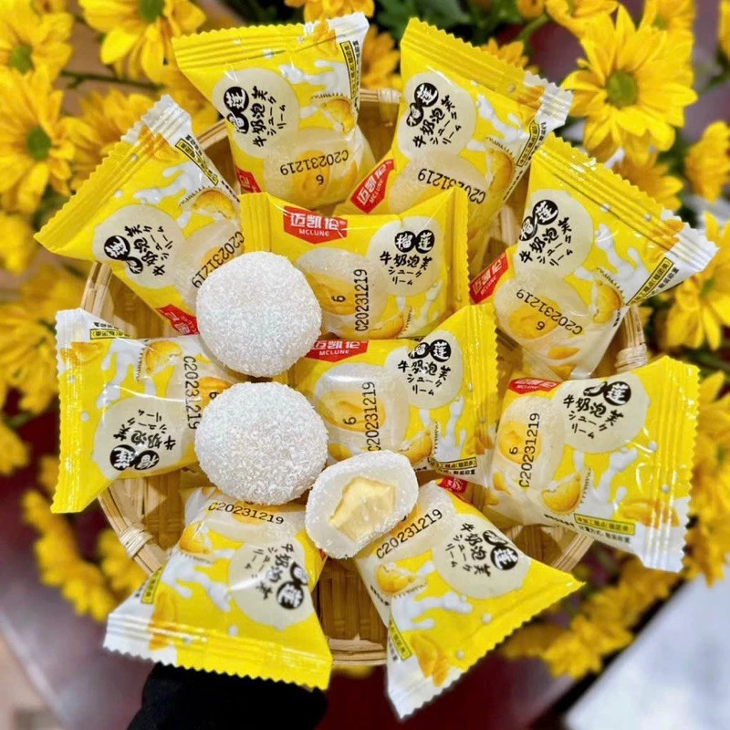 [500G - 1KG] Bánh Mochi Kem Lạnh Mix Vị Đài Loan Nhân Bơ - Sữa đậu xanh - Khoai môn - Sầu riêng