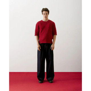 Quần Denim Nam Navy Xếp Ly Form Baggy - ROUTINE 10F25DPA031