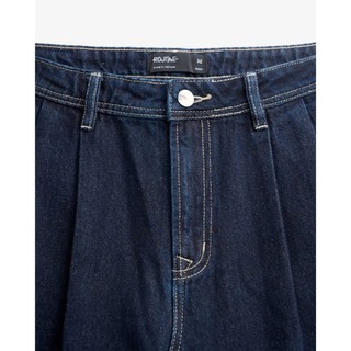 Quần Denim Nam Navy Xếp Ly Form Baggy - ROUTINE 10F25DPA031