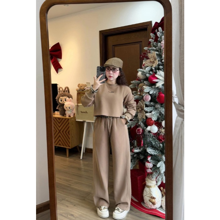 Set đồ nữ, đồ bộ nữ DONNA HCOM3646 chất nỉ bông form rộng dáng thể thao trẻ trung