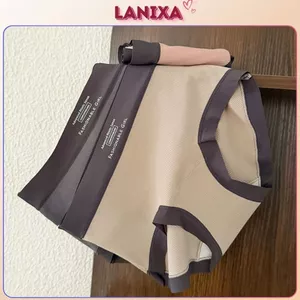 Quần lót nữ cotton gân tăm cao cấp viền lụa mềm mại đáy lót 2 lớp kháng khuẩn khử mùi LANIXA L5246