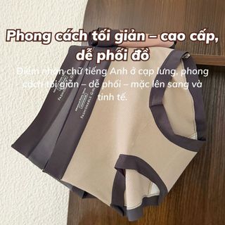 Quần lót cotton gân tăm sang trọng họa tiết in chữ cá tính cạp cao tôn dáng co giãn tốt DEVARI L5246