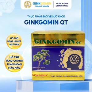 Hoạt Huyết Dưỡng Não GinkGomin QT Tuần Hoàn Máu Não, Cải Thiện Trí Nhớ, Tập Trung, An Thần, Hộp 100 Viên G04