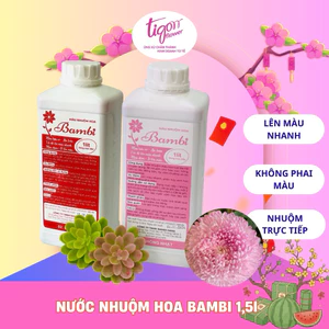 Chai 1 lít NƯỚC NHUỘM MÀU HOA TƯƠI (nhiều màu sắc) - Lên màu đẹp, bền và đều màu (ĐƯỢC ĐỒNG KIỂM)