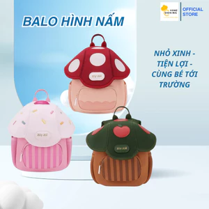 Balo Zoyzoii cho bé mầm non hình cây nấm mushroom series backpack, Cặp đi học cho bé mầm non