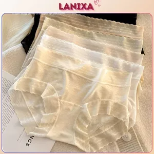 Quần lót su viền lụa nữ sang trọng gợi cảm đáy lót cotton kháng khuẩn cạp vừa tôn dáng LANIXA L5620
