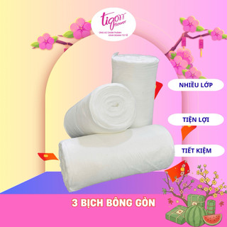 Combo 3 bịch bông gòn 1kg để bọc gốc giữ nước bó hoa, giúp cho hoa tươi lâu hơn, nhiều lớp giúp tiết kiệm hơn