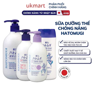Sữa Dưỡng Thể Hatomugi Dưỡng Sáng Da Ban Đêm Body Milk 400ml Nâng Tông Chống Nắng 250ml