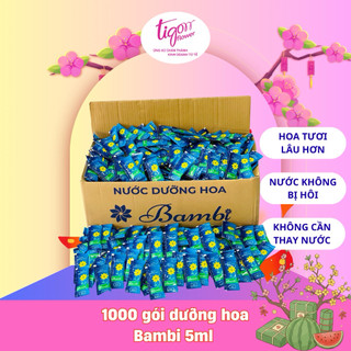1000 gói NƯỚC DƯỠNG HOA BAMBI - Hoa tươi lâu rực rỡ, giữ nước sạch hơn (1 gói 5ml) (ĐƯỢC ĐỒNG KIỂM)