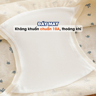 [ MẪU MỚI ] Quần Lót Nữ Cotton Họa Tiết Dễ Thương, Quần Chip Nữ Dáng Đùi Kháng Khuẩn AMYBRA L5522