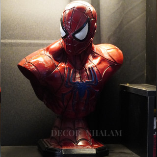 Tượng Bán Thân Spider-Man 30cm | Sơn Metallic Cao Cấp | Resin | Decor Phòng Game – Phòng Khách