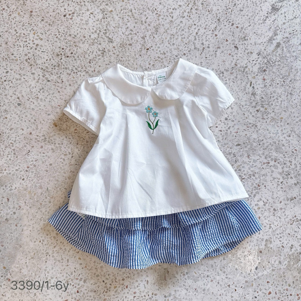 Set đồ bé gái mùa hè OP 1-6Y (9-26kg) – quần áo trẻ em chất mát, co giãn nhẹ, họa tiết đáng yêu mặc hè