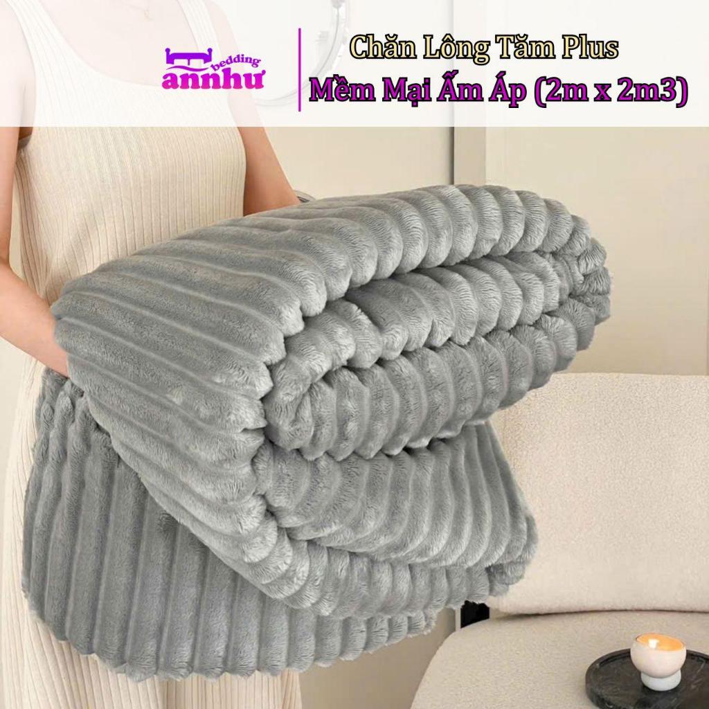 Chăn lông tăm plus mềm mại ấm áp thoải mái kích thước 2mx2m3 An Như Bedding, nặng 1,3kg