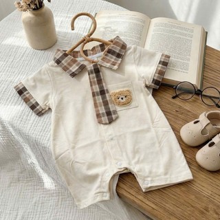Body công tử gấu đùi cà vạt may liền bé trai 4-11kg. Set đồ đầy tháng, thôi nôi bé trai. Dino Kids