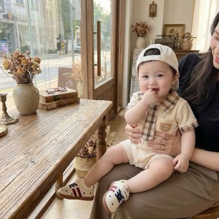 Body công tử gấu đùi cà vạt may liền bé trai 4-11kg. Set đồ đầy tháng, thôi nôi bé trai. Dino Kids