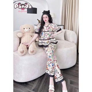Đồ ngủ pijama quần dài thiết kế babydoll tay bo chun xinh xắn (DB118)