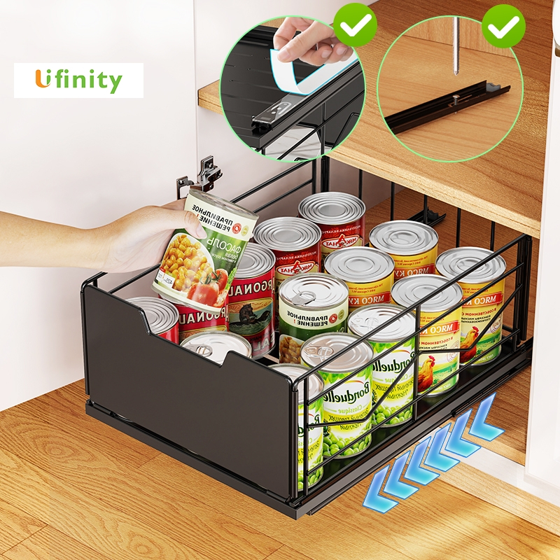 Lifinity Kệ Kéo Trượt Đa Năng Cho Tủ Bếp, Đựng Đồ Gia Vị & Nhà Bếp, Dễ Dàng Lấy Đồ