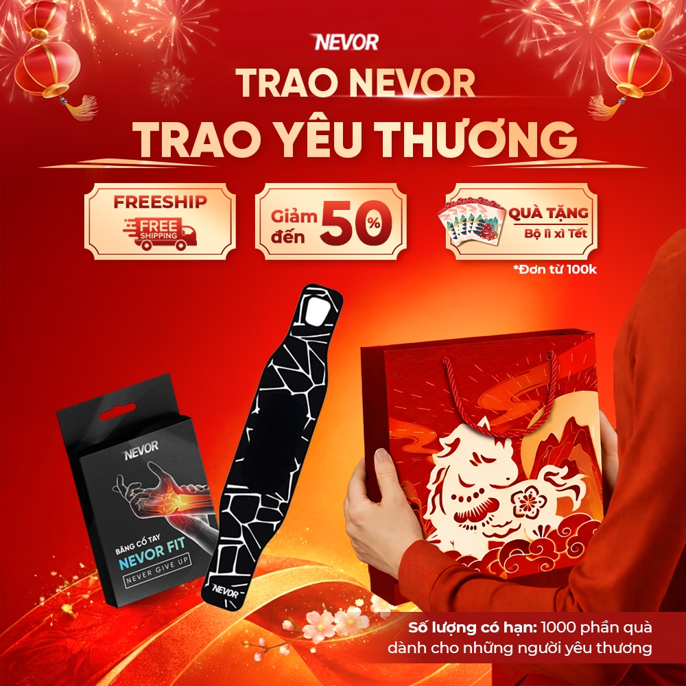 Băng Quấn Cổ Tay Nevor Fit BCT01 Trợ Lực Cổ Tay, Cố Định Khớp, Hạn Chế ...