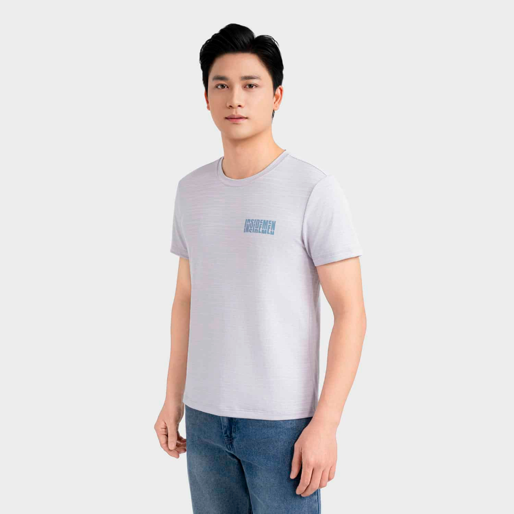Áo Thun Nam Insidemen Dáng Regular Fit Vải Mesh Lỗ Thoáng Khí Siêu Mát Lạnh Mùa Hè ITS007MAH0