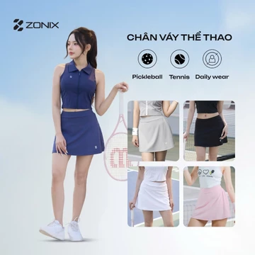 Chân váy Pickleball, chân váy thể thao tennis ACTIVE COOL mềm nhẹ thoáng khí ZONIX-ZV09011