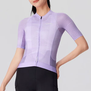 FSS019B - Áo Đạp Xe UKE Nữ Light Purple – Dòng Cao Cấp, Chất Vải Ý Co Giãn 4D, Thoáng Khí & Nhanh Khô