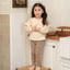 Nous Kid Bộ quần áo dài, bộ nỉ, bộ thu đông bé gái in hình dễ thương cho bé từ 15-23kg