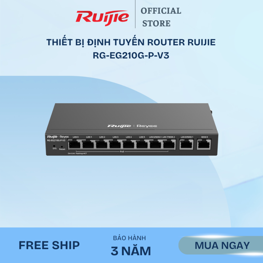 Thiết bị định tuyến Router Ruijie RG-EG210G-P-V3 | Shopee Việt Nam