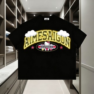 [COD] Áo Thun Boxy Kytty Cotton Cổ Tròn Form Rộng Unisex Nam Nữ Oversize Streetwear
