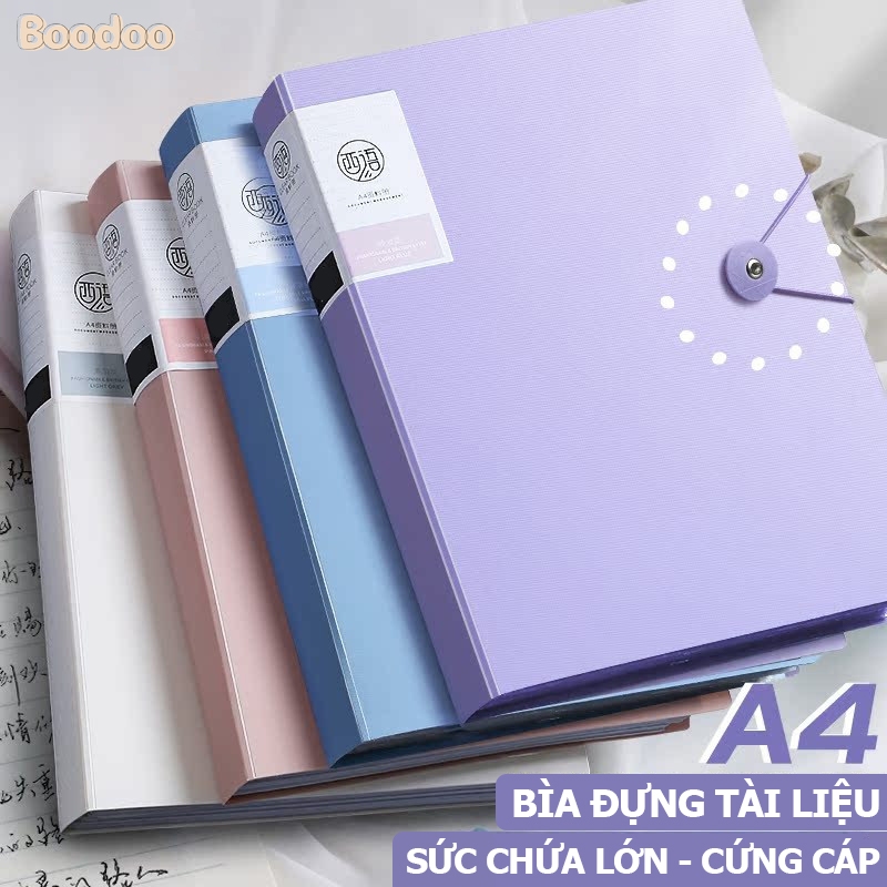 File lá đựng tài liệu a4 BOODOO tệp đựng tài liệu nhiều ngăn 100 lá dày ...