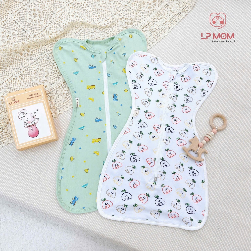 Nhộng chũn cho bé sơ sinh kín tay dáng quả lê, có khóa kèm hộp xịn xò, pettit qc co giãn 4 chiều thoải mái, ngủ ngon