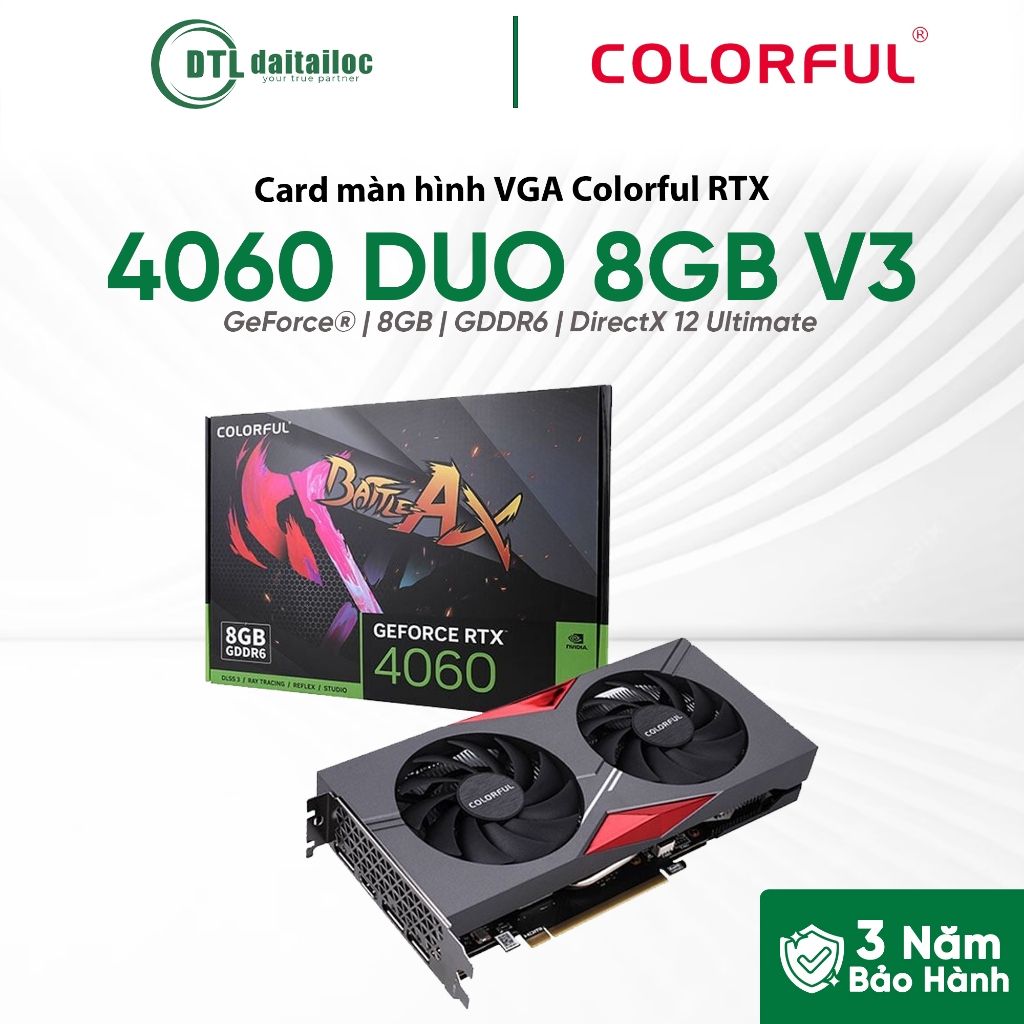 Card màn hình VGA COLORFUL RTX 4060 NB DUO 8GB V3 GDDR6 | Chính Hãng ...
