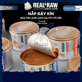 [4 LON TẶNG MUỖNG NGẪU NHIÊN]Pate thịt tươi Catidea Real and Raw cao cấp cho mèo Lon 170gr