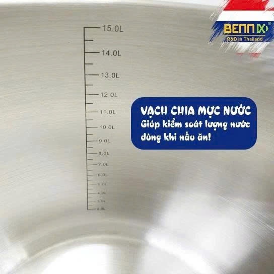 [Hoả Tốc] Nồi luộc gà inox 5 đáy size 26cm-30cm BENNIX BN-26SS/ BN-30SS