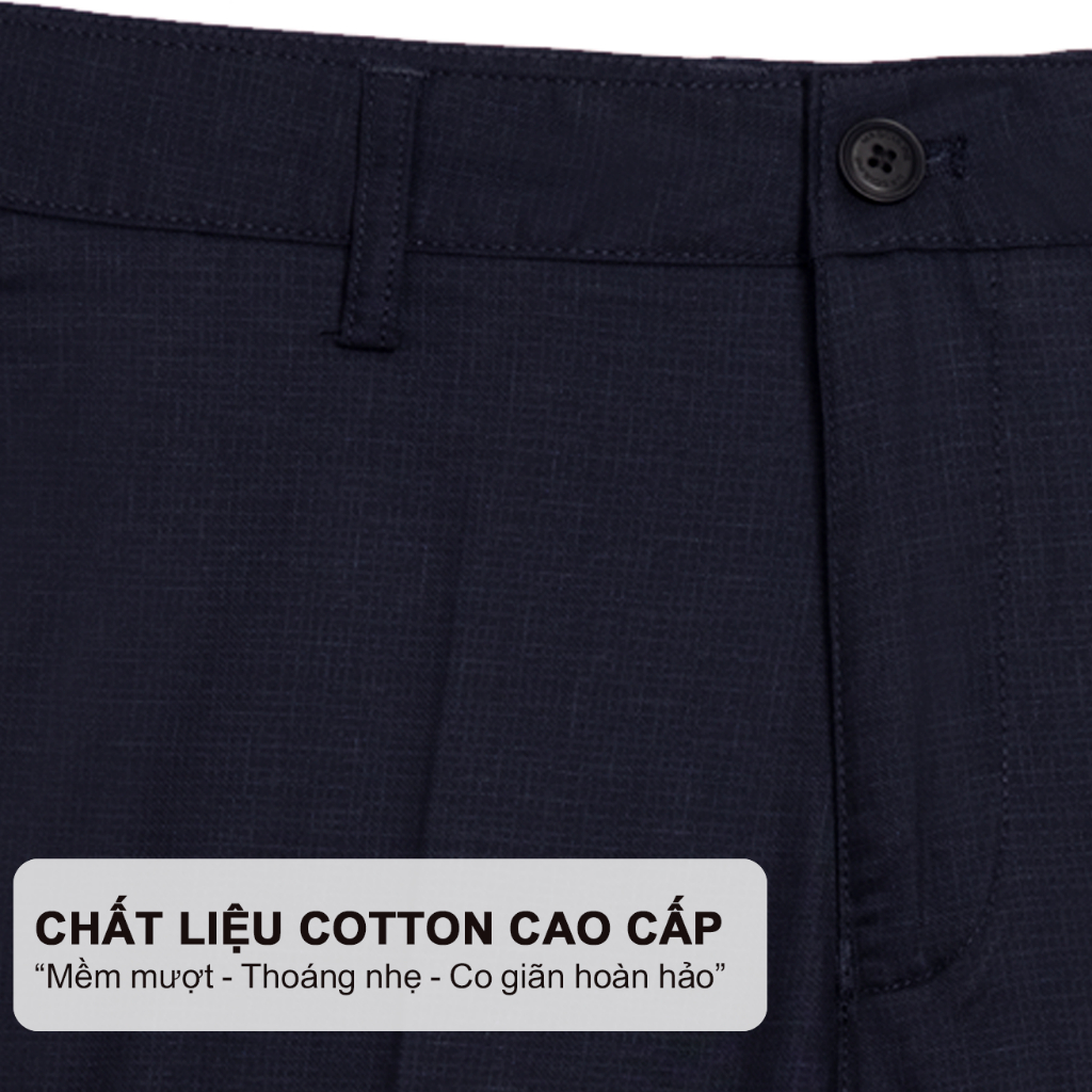 Quần short kaki nam MASCULINE MSK600 chất liệu cotton rayon spandex co giãn nhẹ, form regular fit