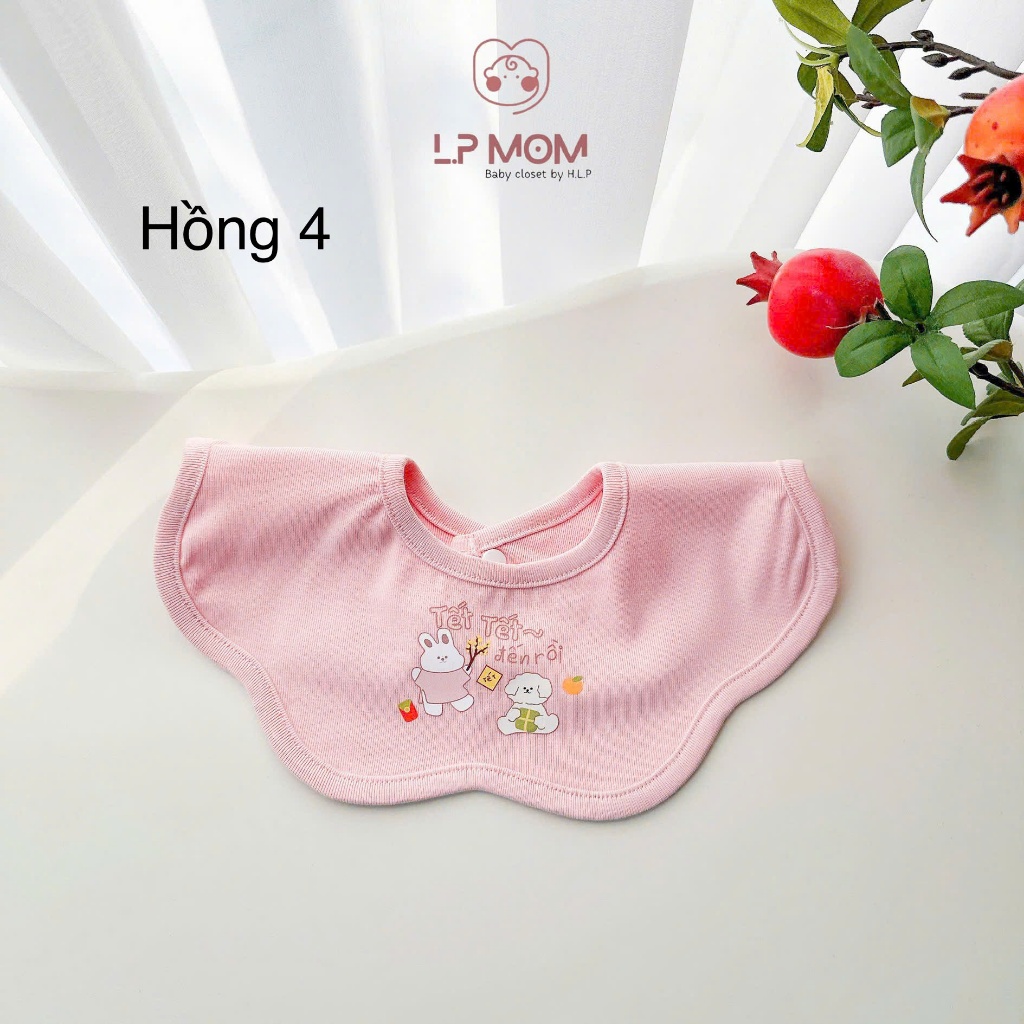 [Chọn Mẫu] Yếm cổ tròn cho bé, Phong cách Tết không khí tết đến xuân về, cotton cao cấp sang sịn mềm mại