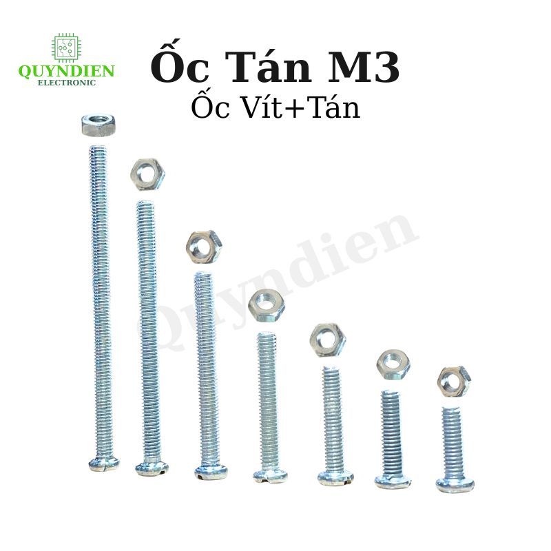 Ốc vít tán 3ly thân M3 dài 1cm/1.2cm/1.5cm/2cm/3cm/4cm/5cm-linh kiện ...