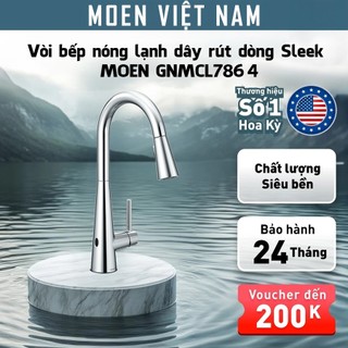 Vòi bếp MOEN GNMCL7864 dòng Sleek nóng lạnh dây rút - Hàng chính hãng