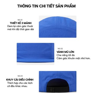 Mũ nón thể thao ngoài trời chạy  bộ, leo núi, chạy trail nhẹ, thoáng khí, nhanh khô thiết kế thời trang